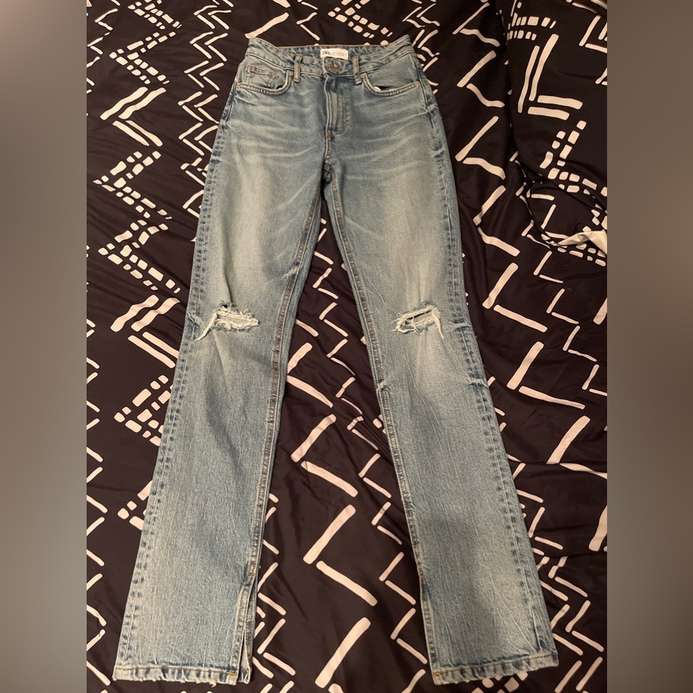 Zara Slim Split Jeans